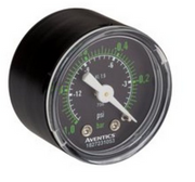 Manómetro Bosch Aventics 1 827 231 010 de 40 mm, 0-16 bar/0-200 PSI, entrada trasera BSP de 1/8"